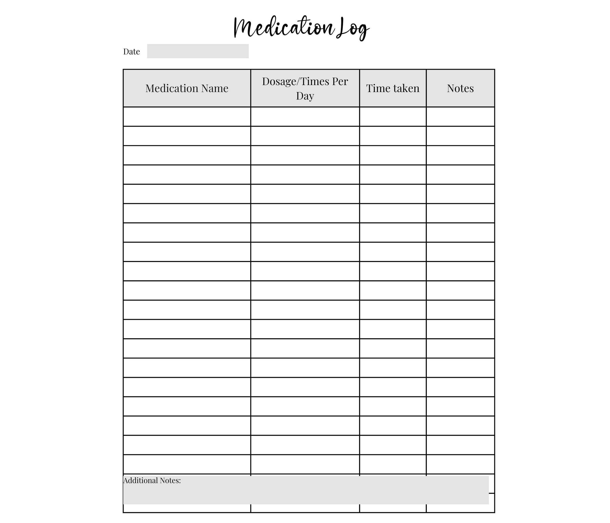 10 Best Printable Medication Log Sheet PDF For Free At 43 OFF