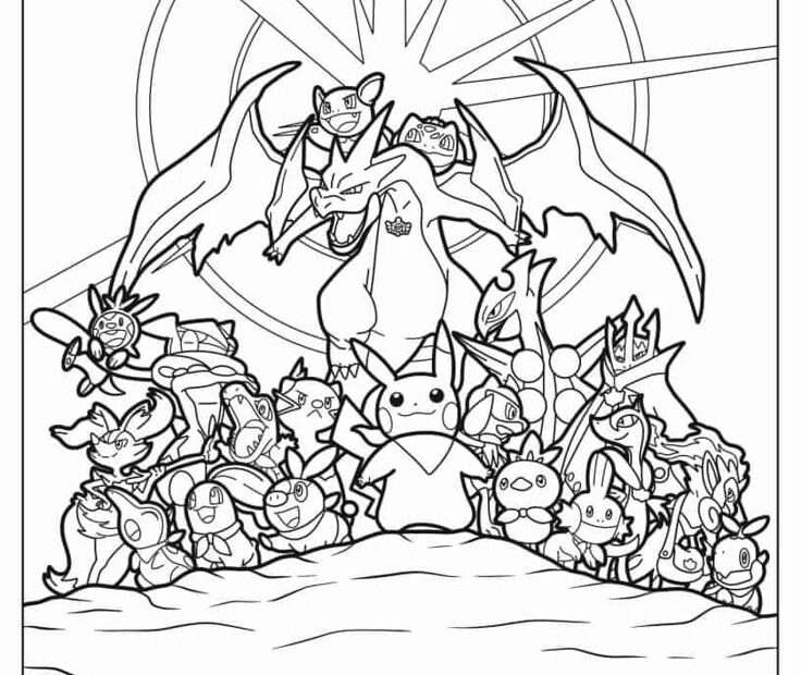 100 Pokemon Coloring Pages Free PDF Printables Pokemon Coloring