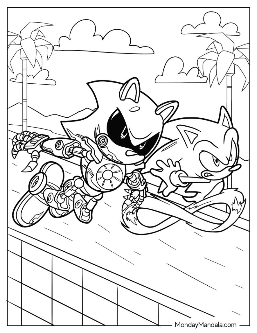 24 Metal Sonic Coloring Pages Free PDF Printables Coloring Pages 
