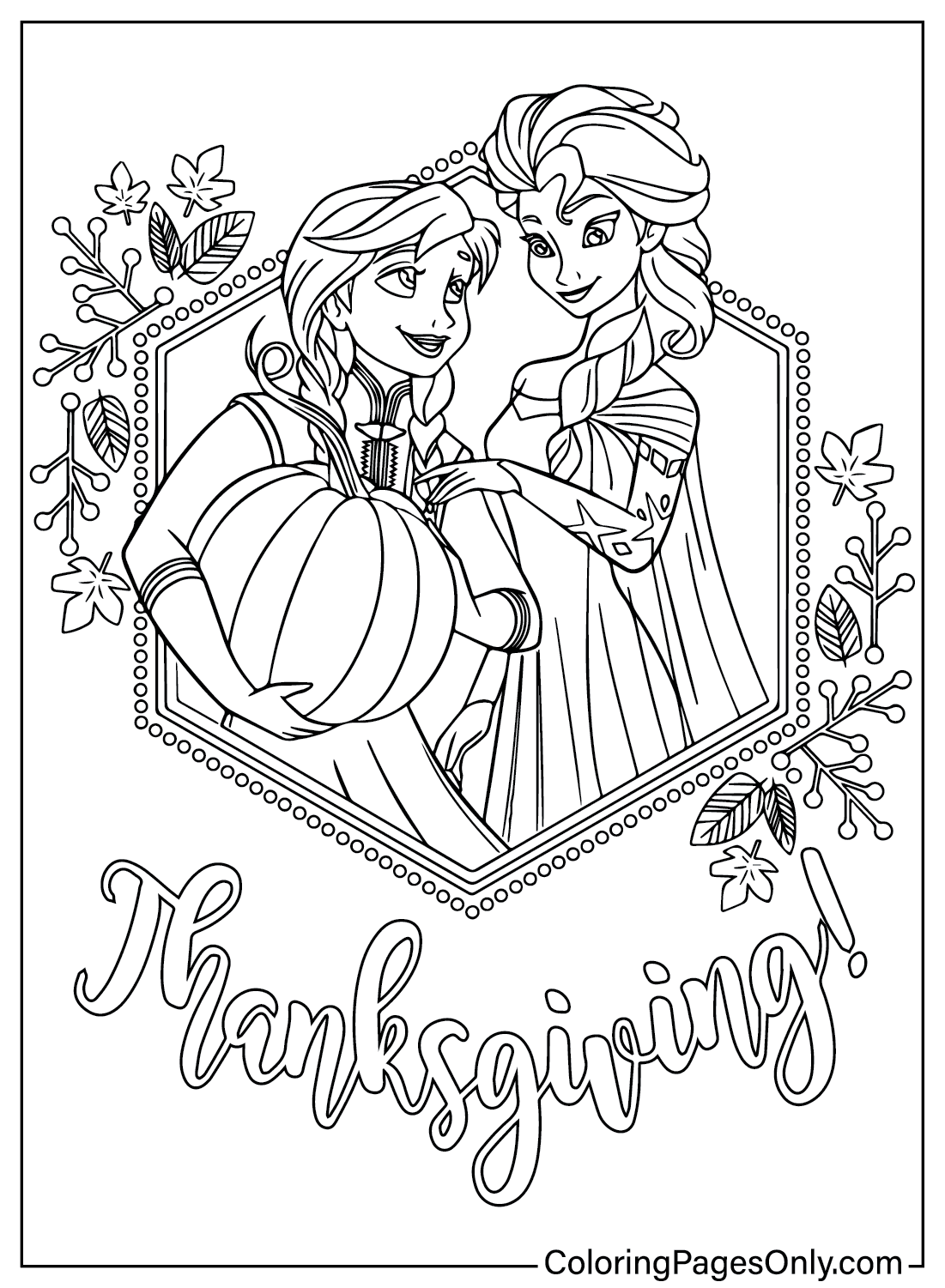 30 Disney Thanksgiving Coloring Pages ColoringPagesOnly