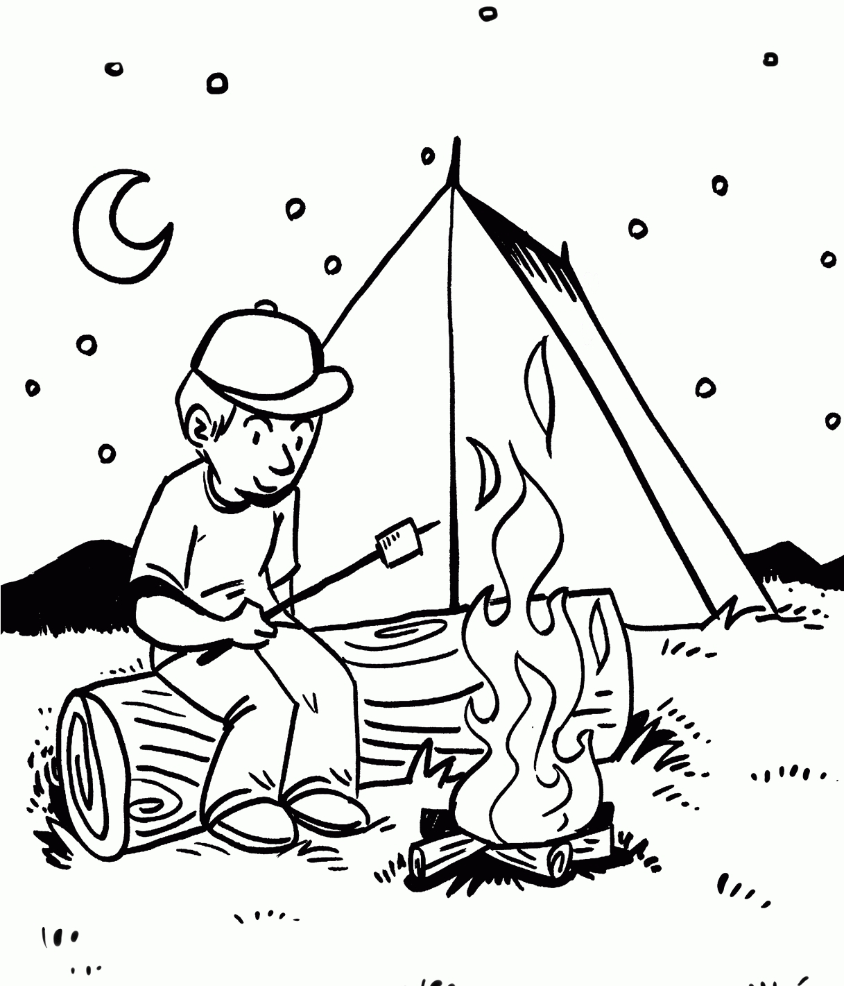 38 Free Printable Camping Coloring Pages Pics