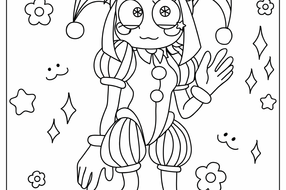 38 Free Printable Pomni Coloring Pages Dinosaur Coloring Pages