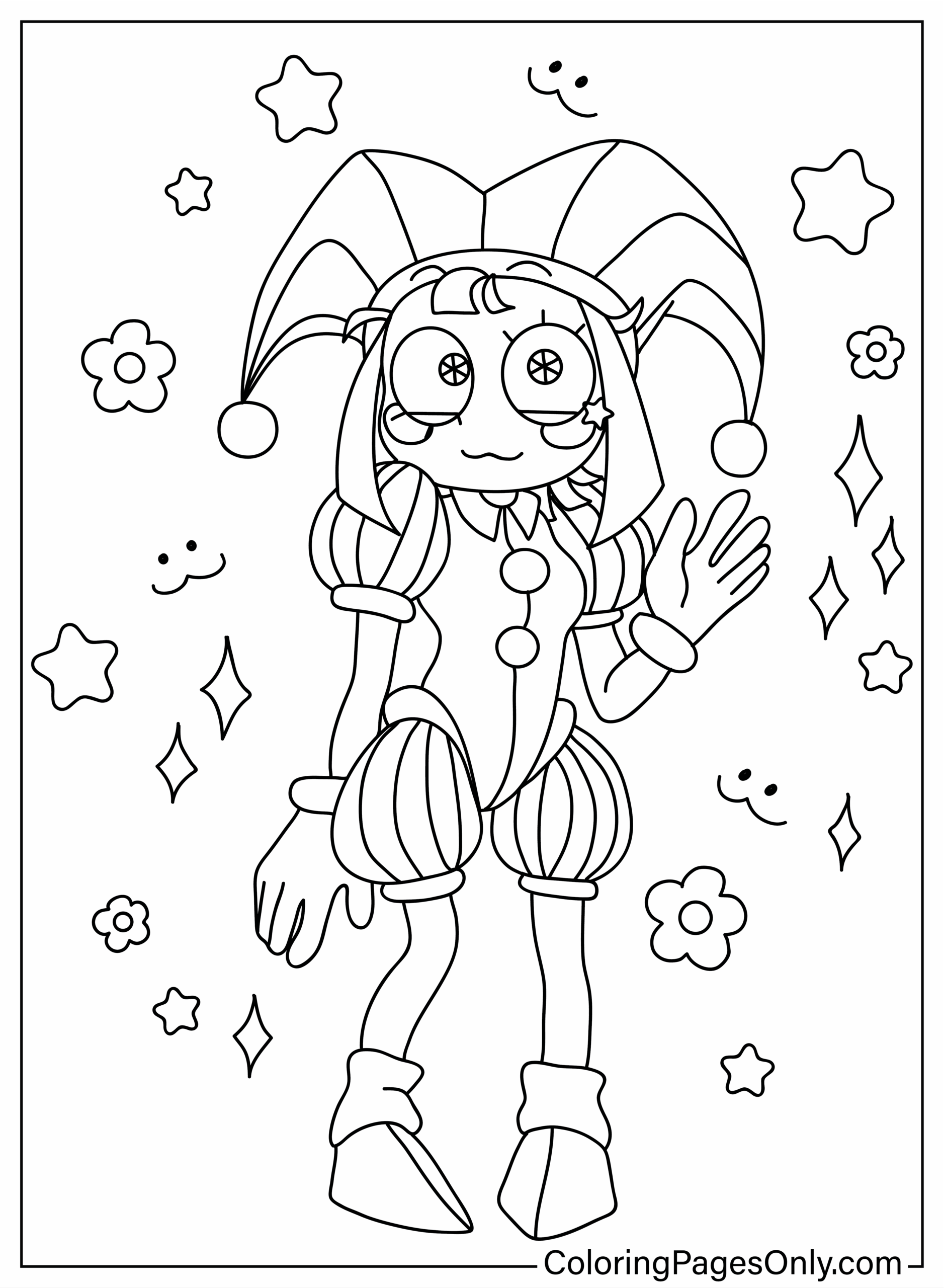 38 Free Printable Pomni Coloring Pages Dinosaur Coloring Pages 