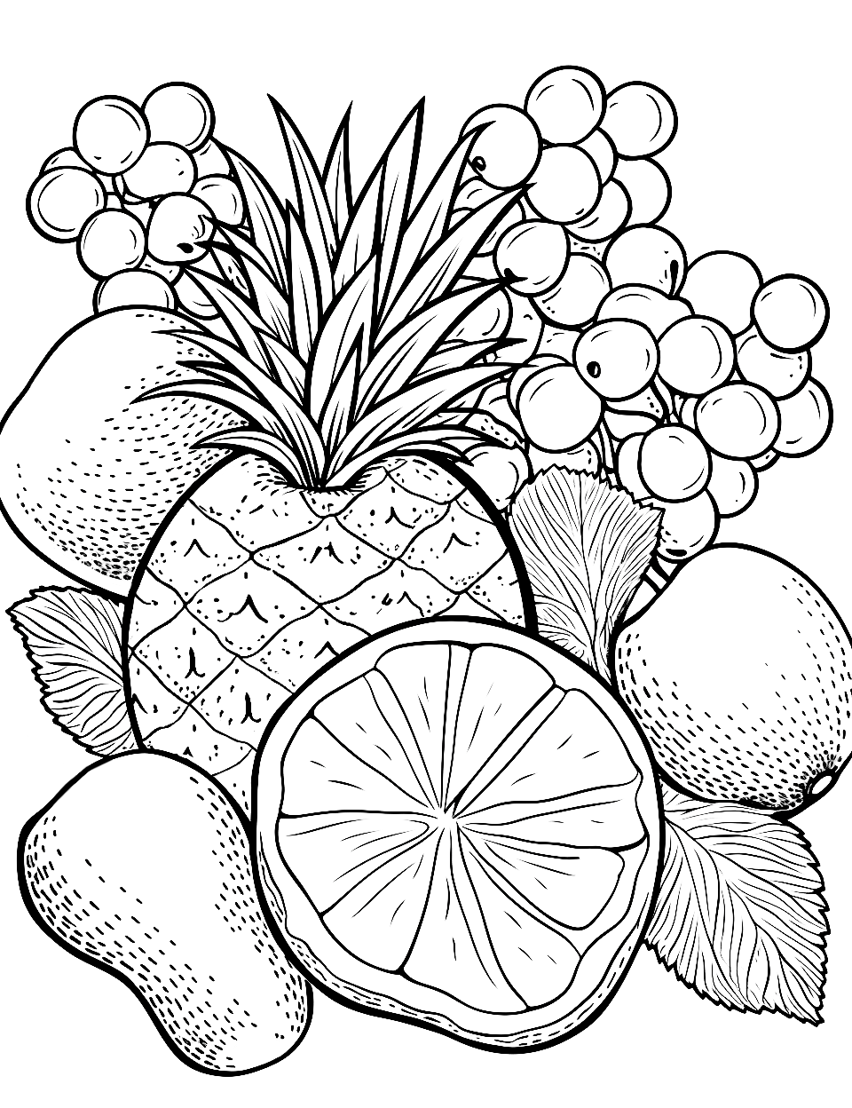 40 Fruit Coloring Pages Free Printable Sheets Fruit Coloring Pages 