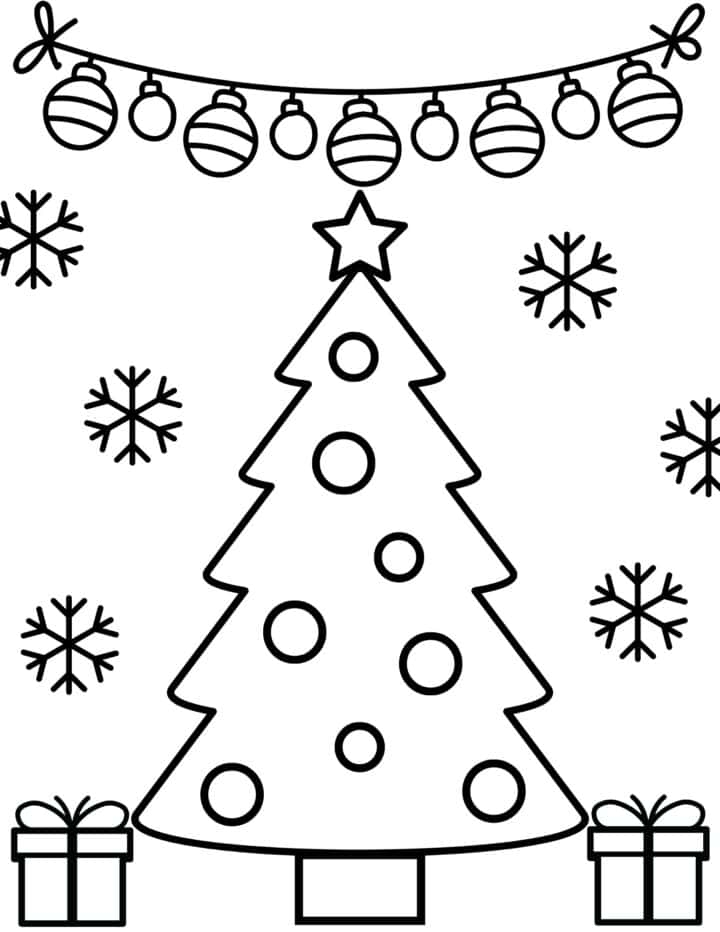 45 Free Printable Christmas Tree Coloring Pages Prudent Penny Pincher
