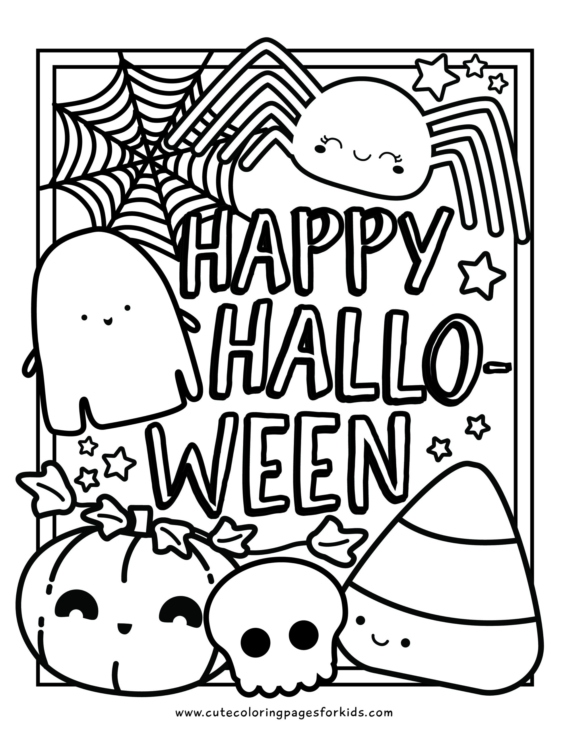 50 Halloween Coloring Pages Free Printable Sheets NBKomputer