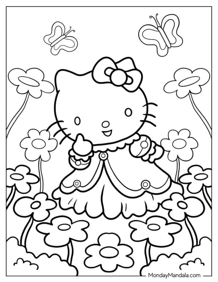 68 Hello Kitty Coloring Pages Free PDF Printables 
