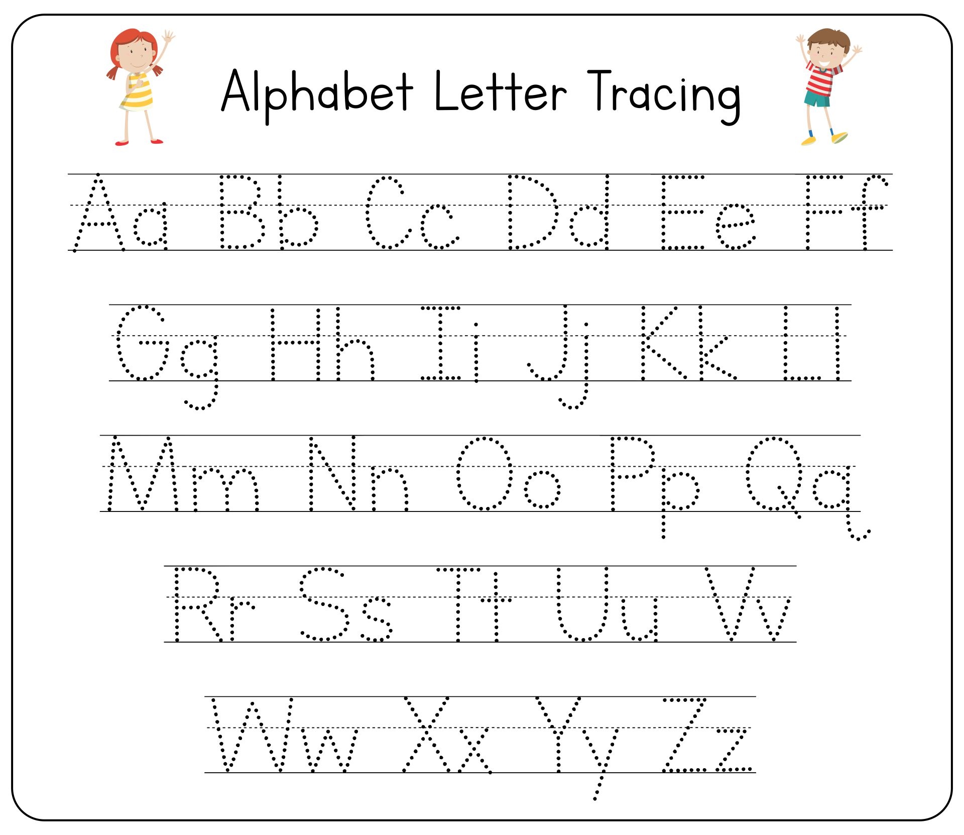 Abc Tracing Worksheets Printable