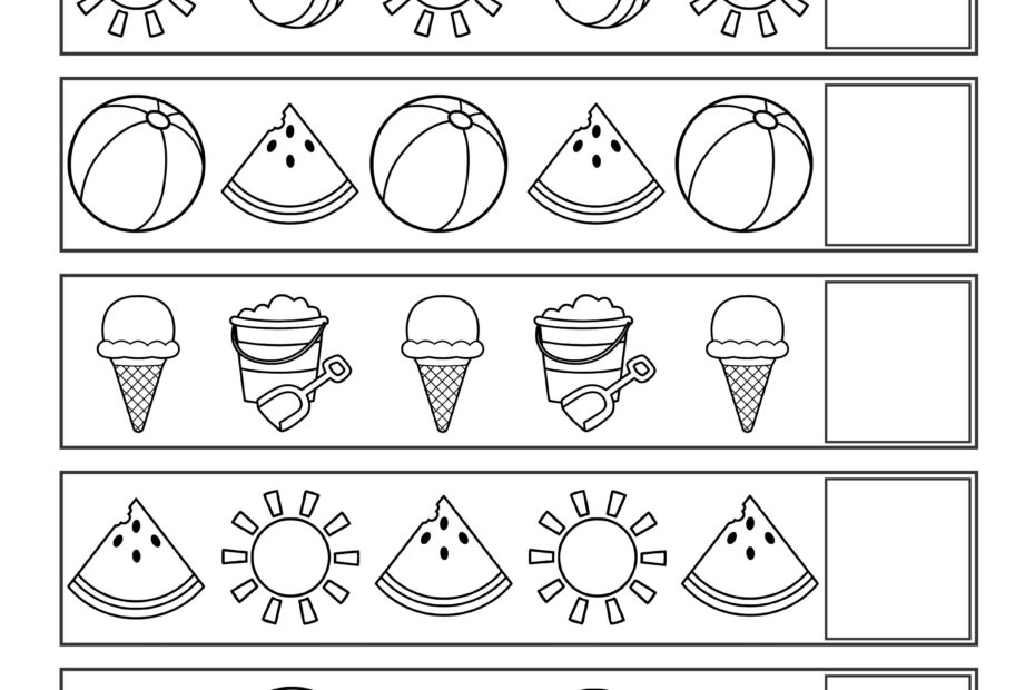 Activity Sheets For Kindergarten Printable
