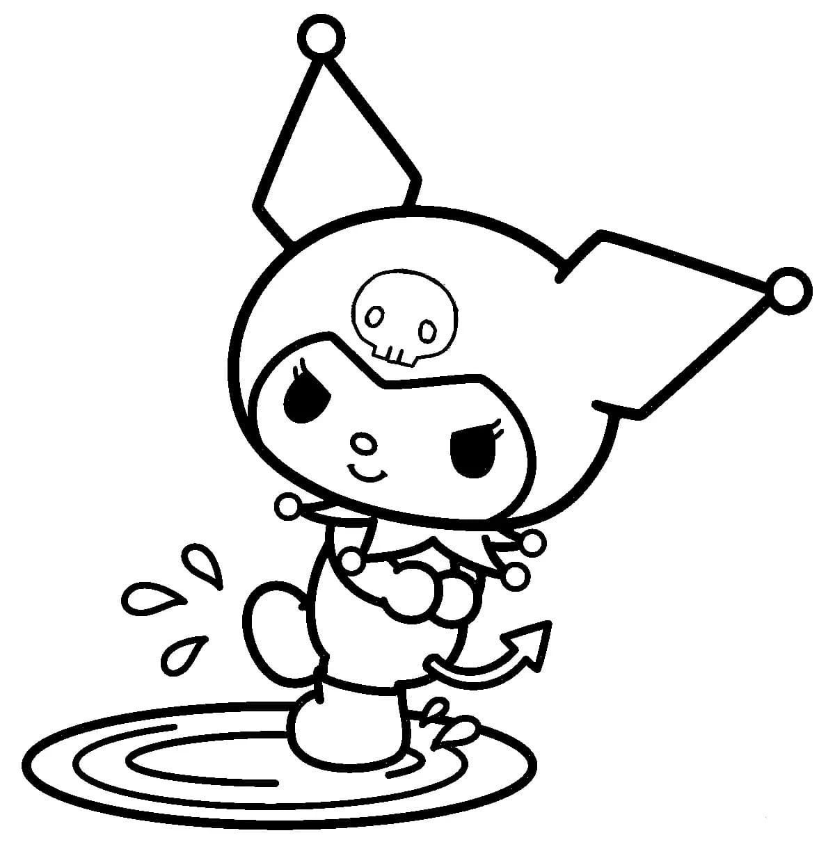 Adorable Kuromi Coloring Page Download Print Or Color Online For Free