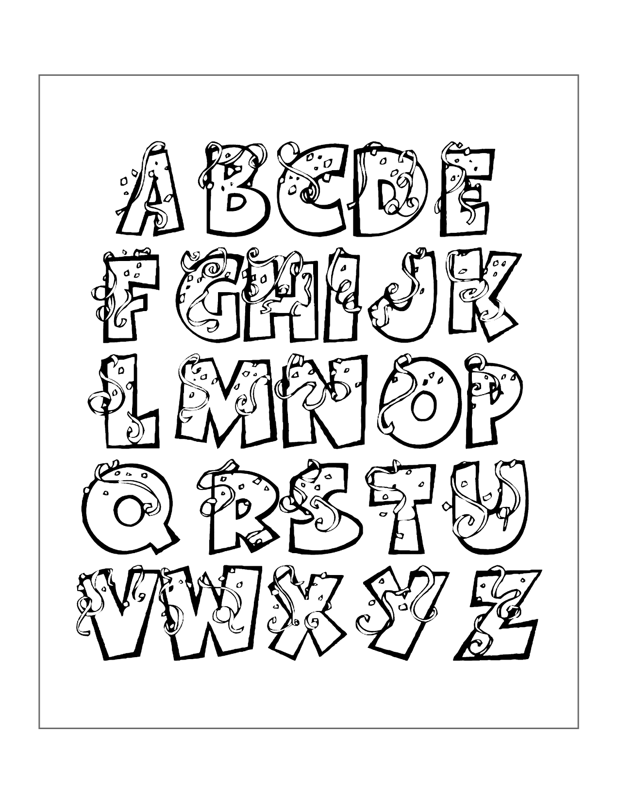 Alphabet Coloring Pages Printable Coloring Pages FREE