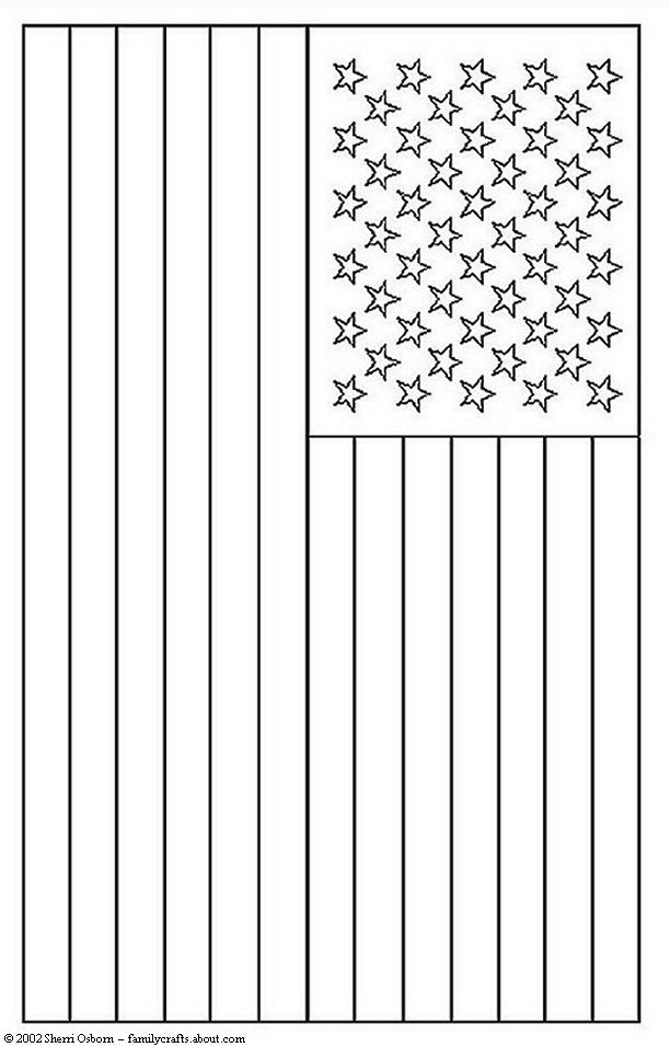 American Flag Coloring Page