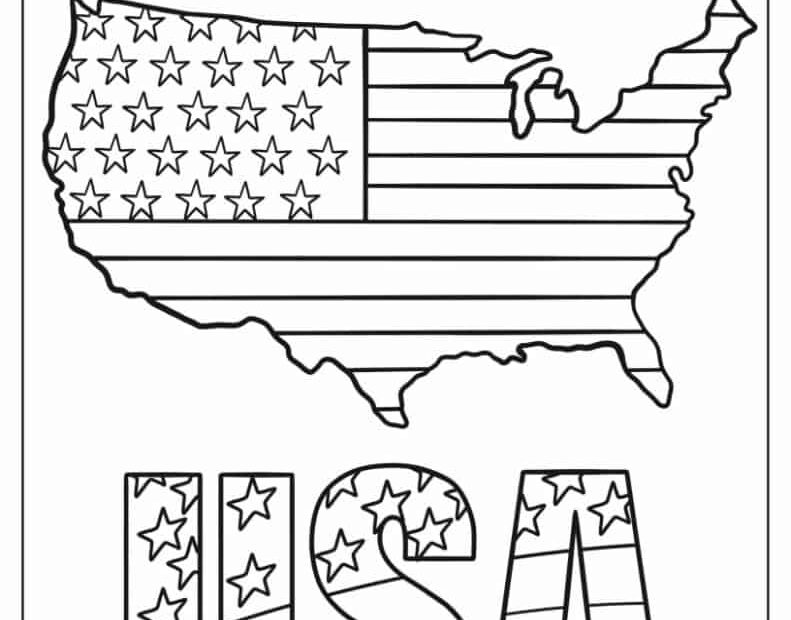 American Flag Coloring Sheet Printable American Flag Coloring Sheet