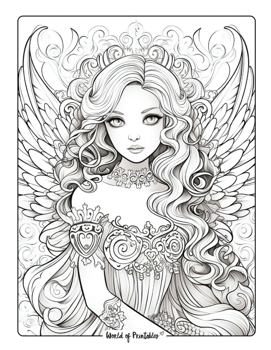Angel Coloring Pages World Of Printables