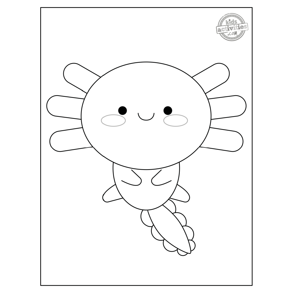 Axolotl Coloring Page Coloring Coloring Pages