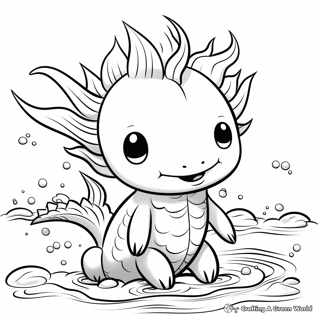 Axolotl Coloring Page Coloring Coloring Pages