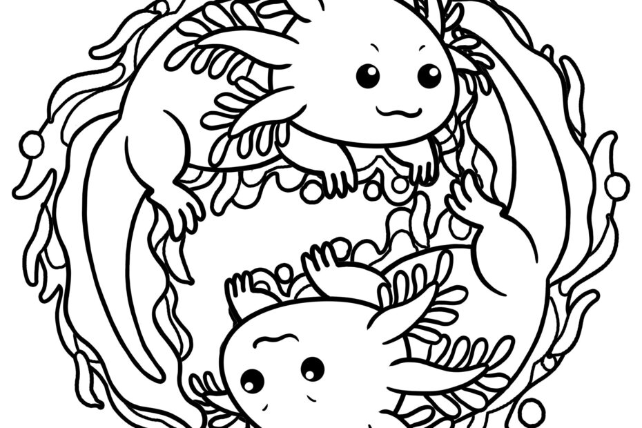 Axolotl Coloring Pages Coloring Home