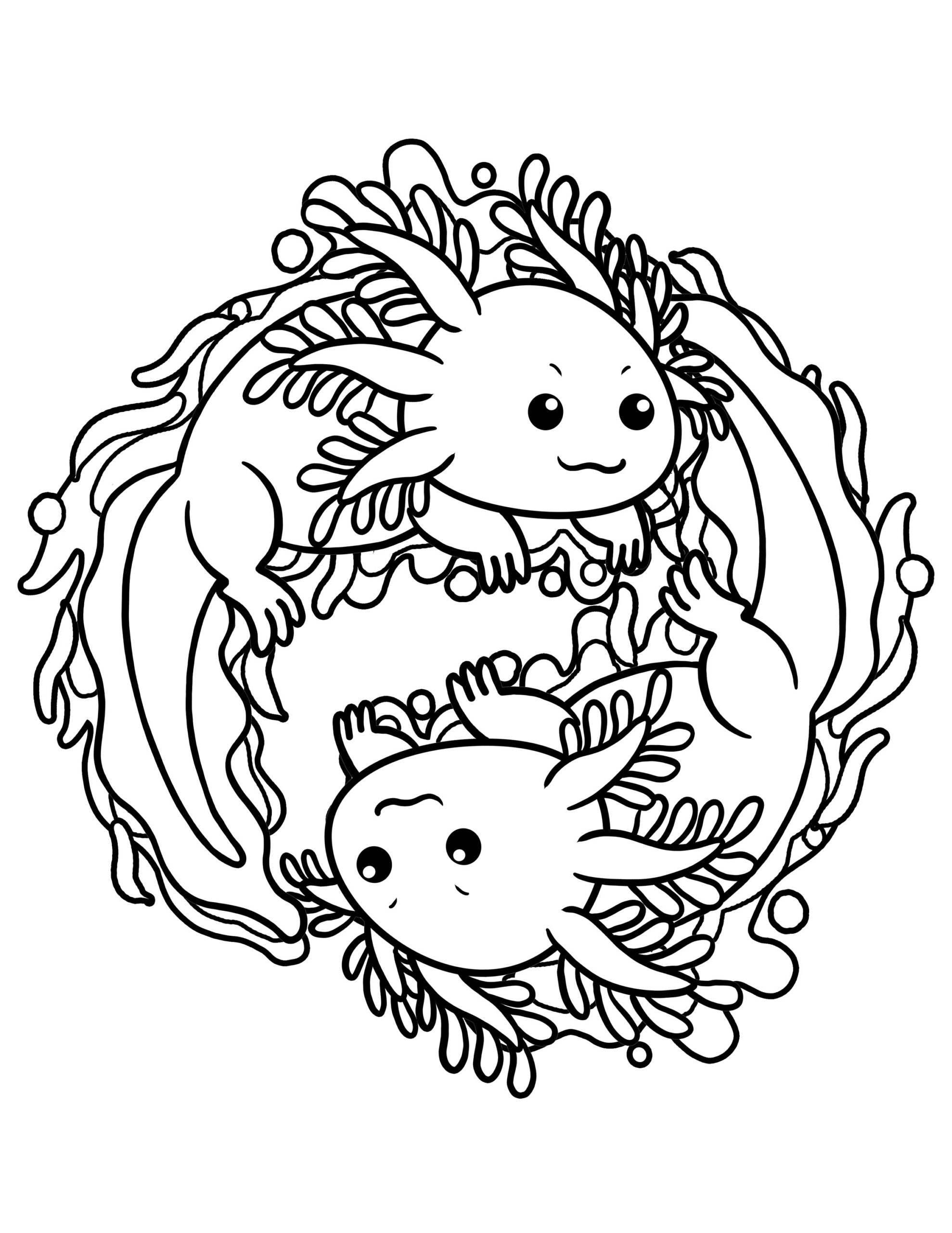 Axolotl Coloring Pages Coloring Home