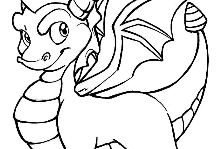 Baby Dragon Coloring Pages Coloring Home