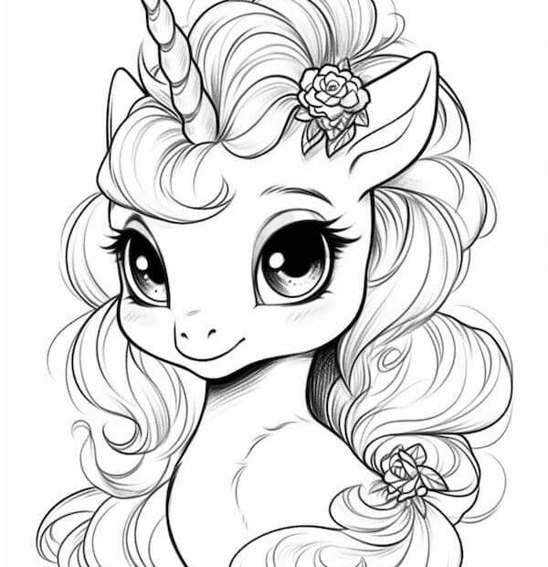 Baby Unicorn Coloring Pages For Kids Unicorn Coloring Pages Princess