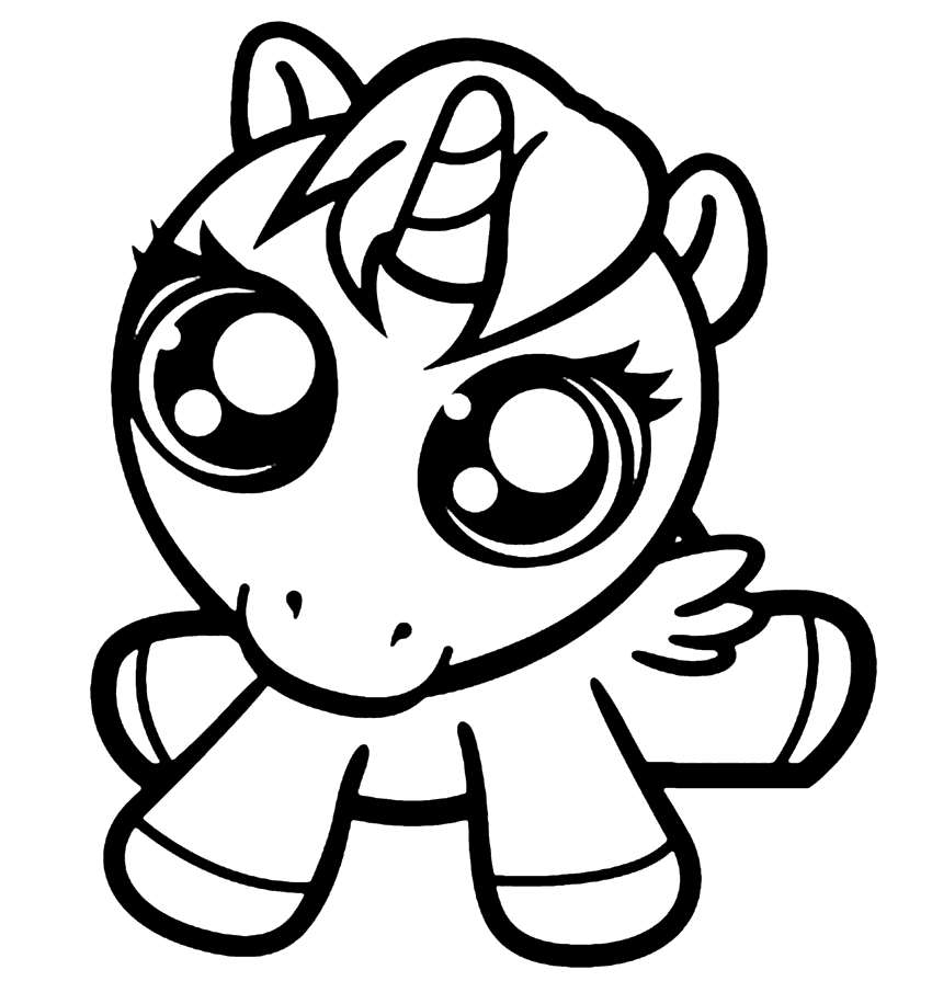 Baby Unicorn Coloring Pages Printable Coloring Pages FREE