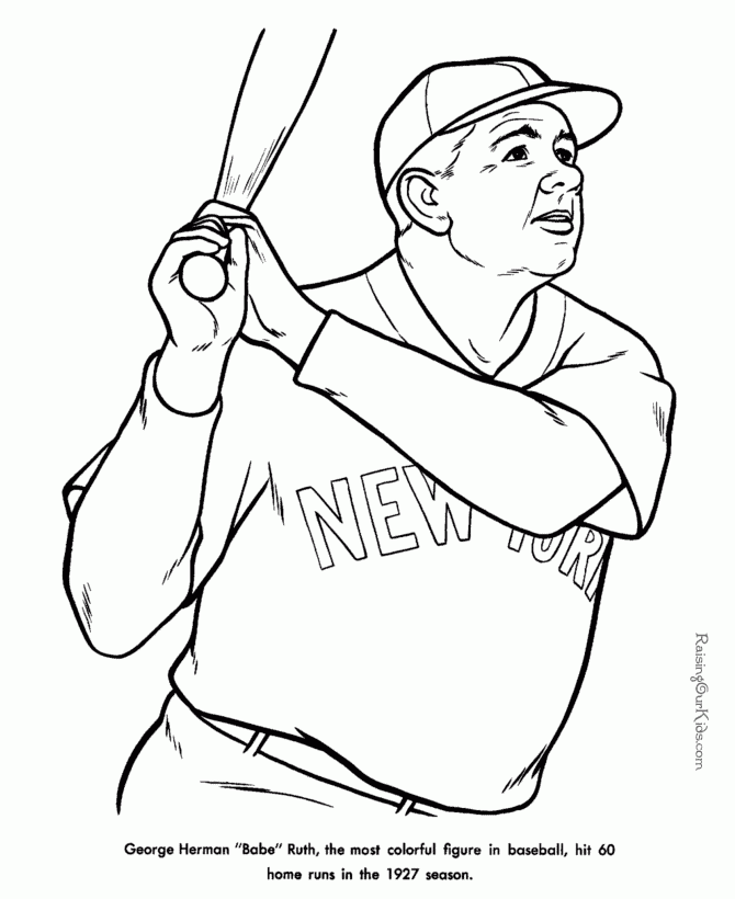 Baseball Coloring Sheets 035