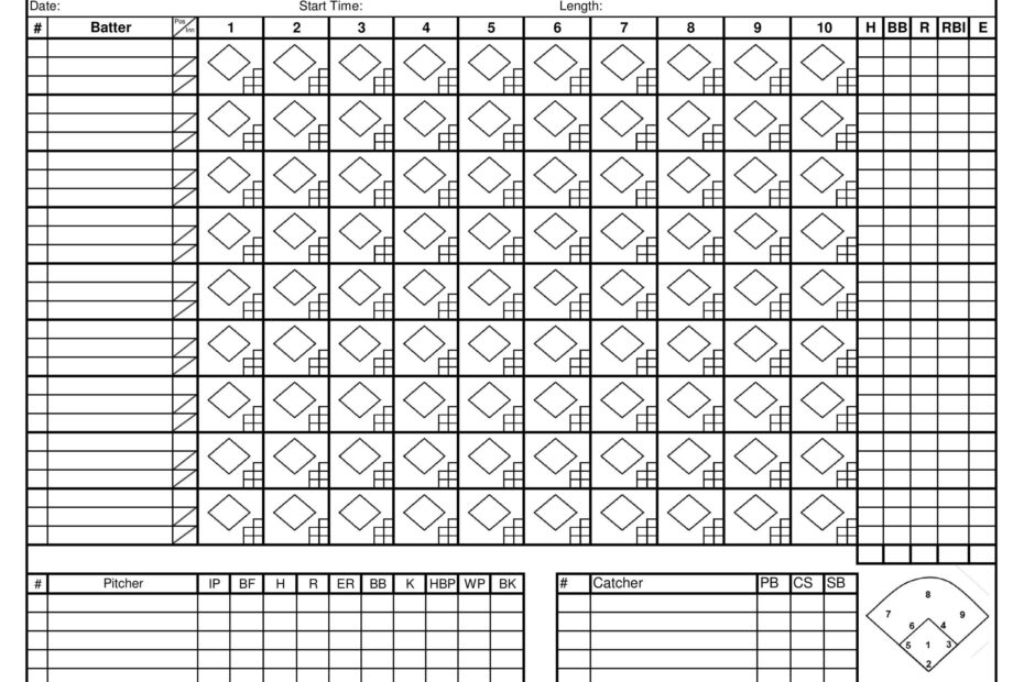 Baseball Printable Scorebook Printable New Year Banners