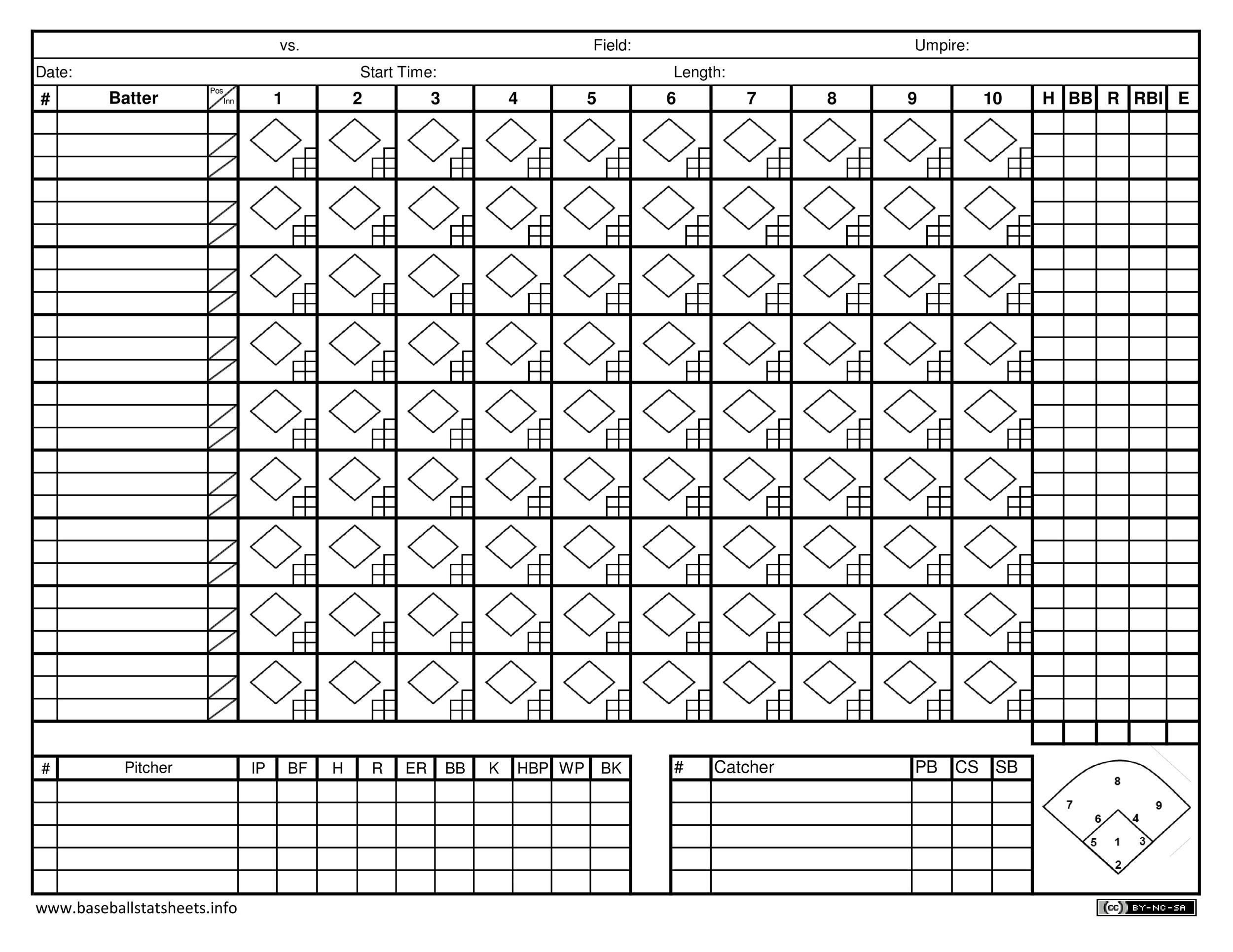 Baseball Printable Scorebook Printable New Year Banners