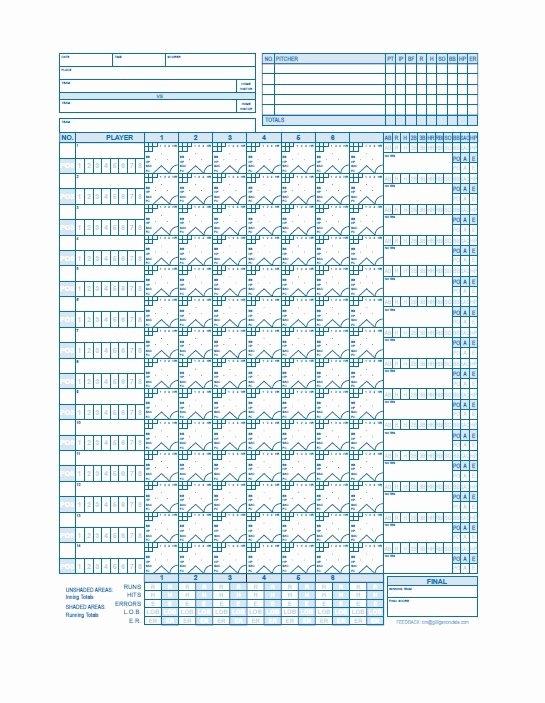 Baseball Scoring Cheat Sheet Printable