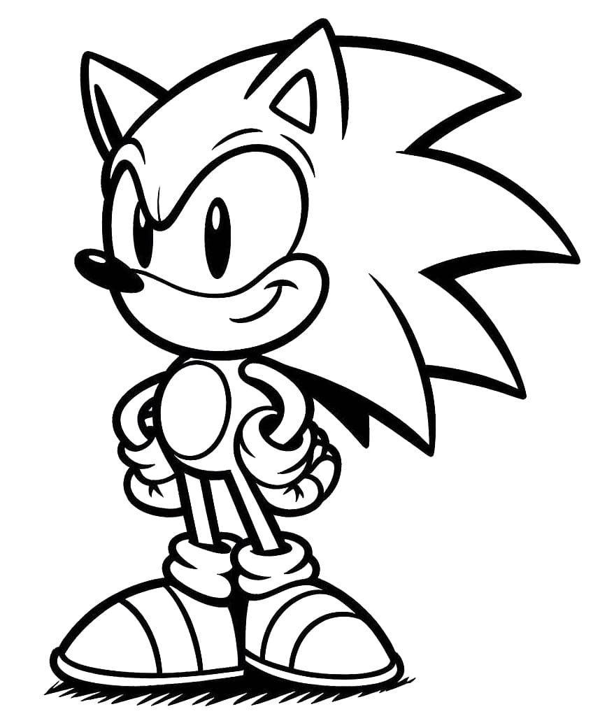Basic Sonic Coloring Page Download Print Or Color Online For Free