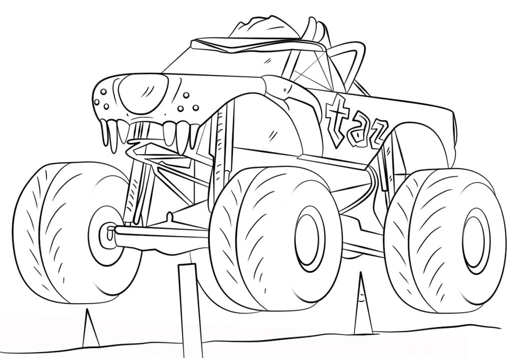 Batman Monster Truck Coloring Page Free Printable Coloring Pages For Kids