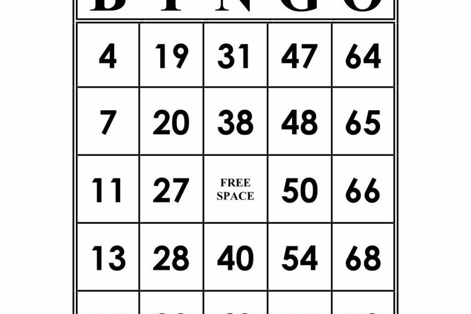 Bingo Call Sheet Printable Gridgit