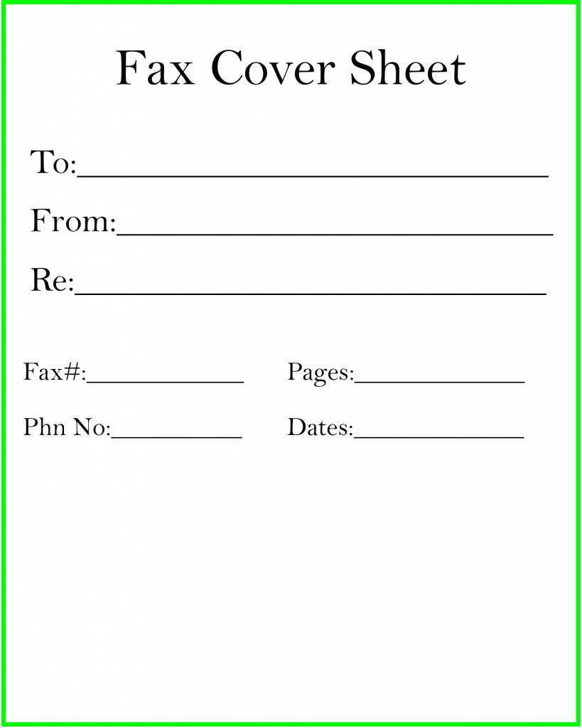 Blank Printable Fax Cover Sheet Printable Calendars AT A GLANCE