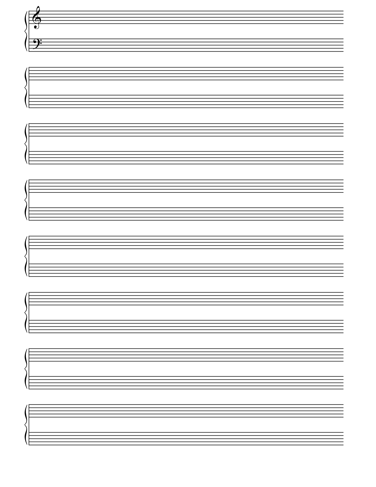 Blank Printable Music Sheets