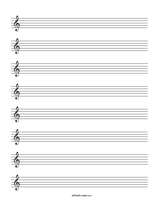 Blank Printable Music Sheets Free Printable Music Sheet Paper