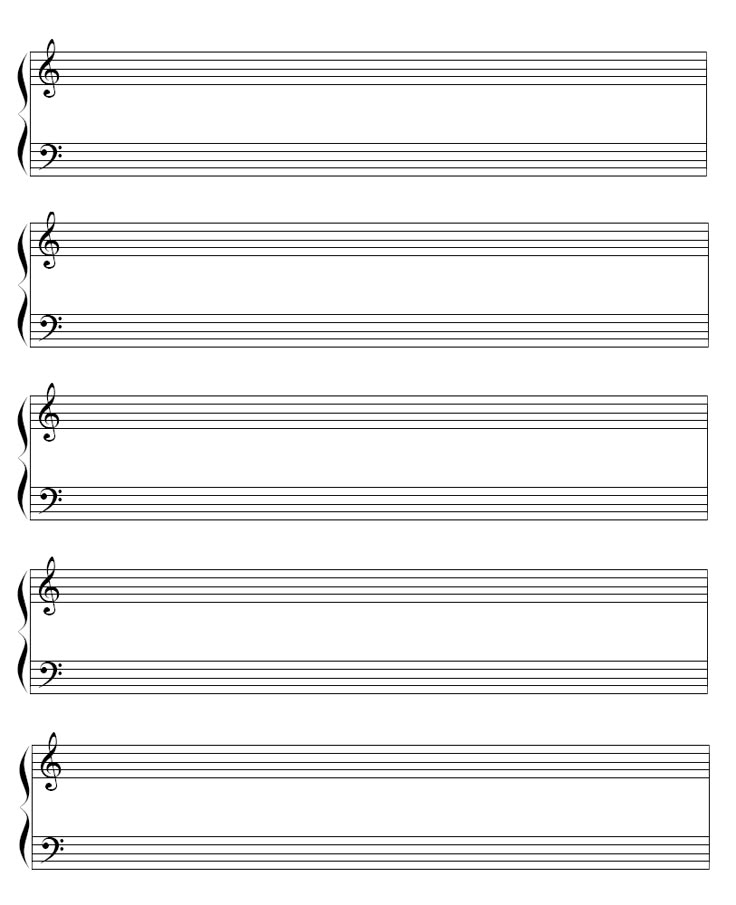 Blank Printable Music Sheets Printable Summer Activities