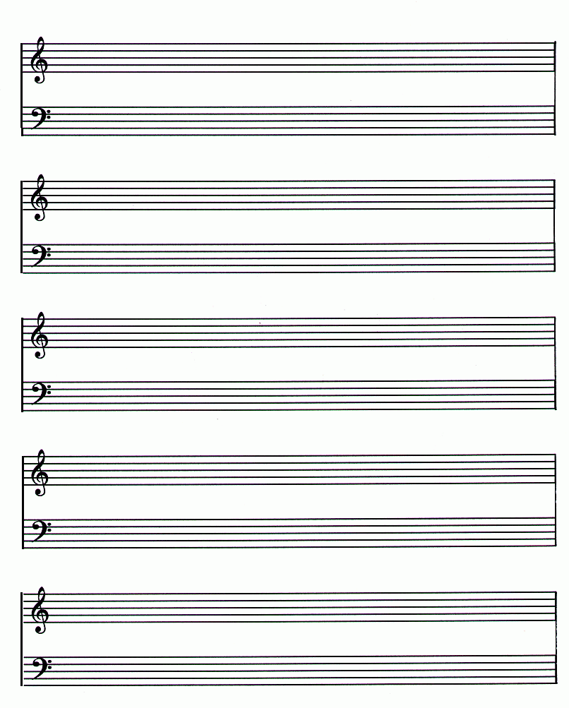 Blank Printable Music Sheets