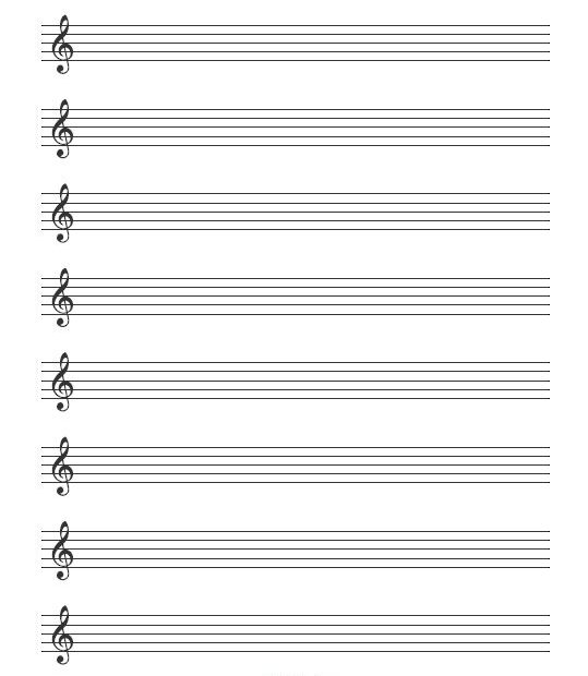 Blank Sheet Music Free Printable