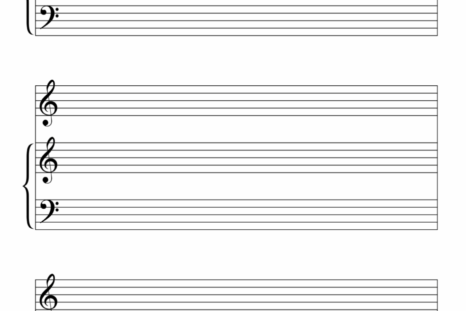 Blank Sheet Music Free Printable Staff Paper Free Printables