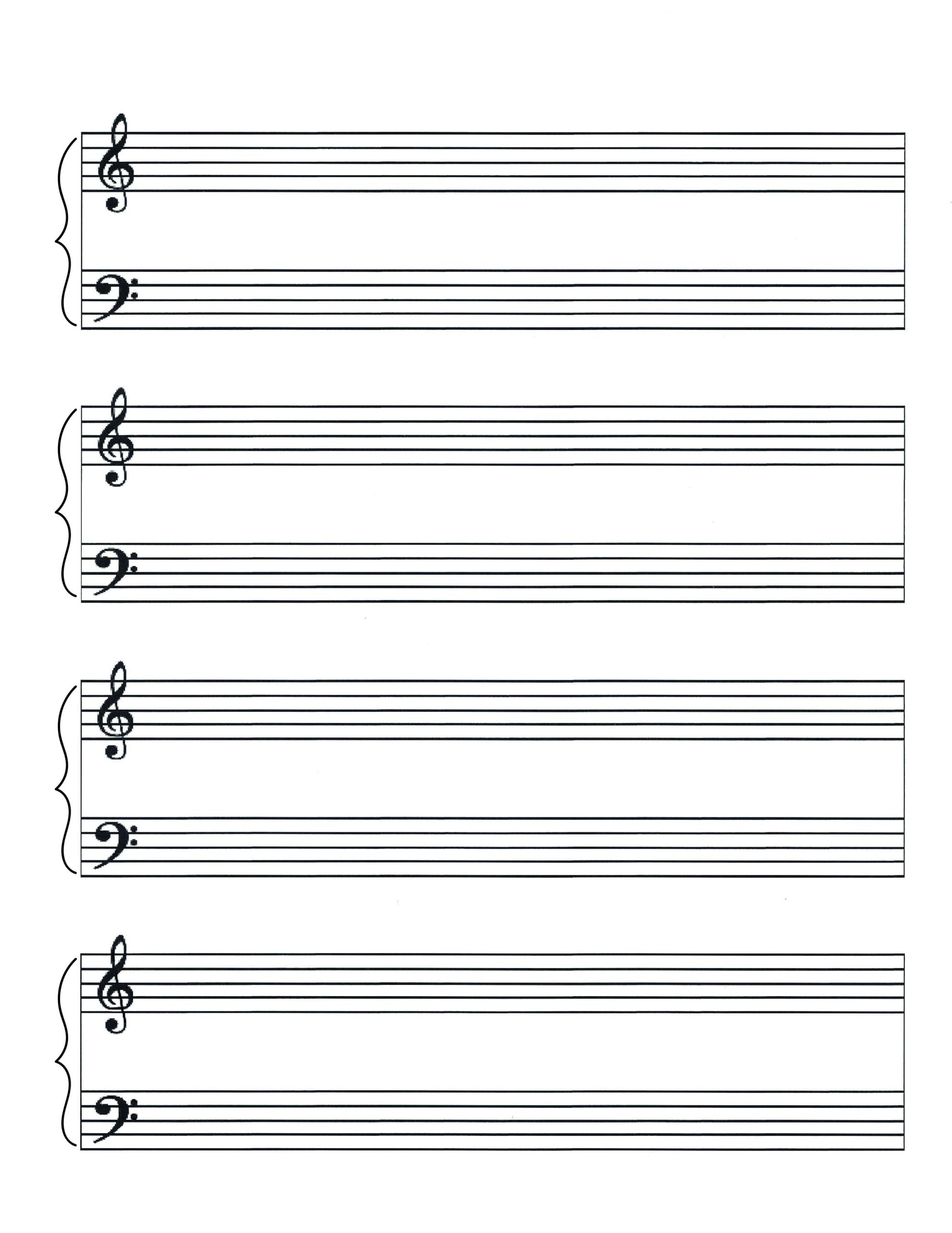 Blank Sheet Music Printable