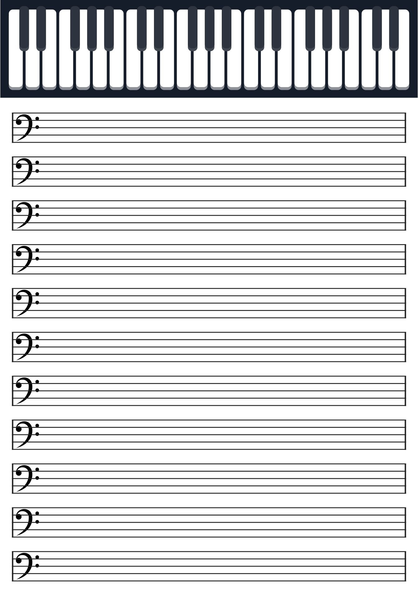Blank Sheet Music Printable Blank Sheet Music Printable
