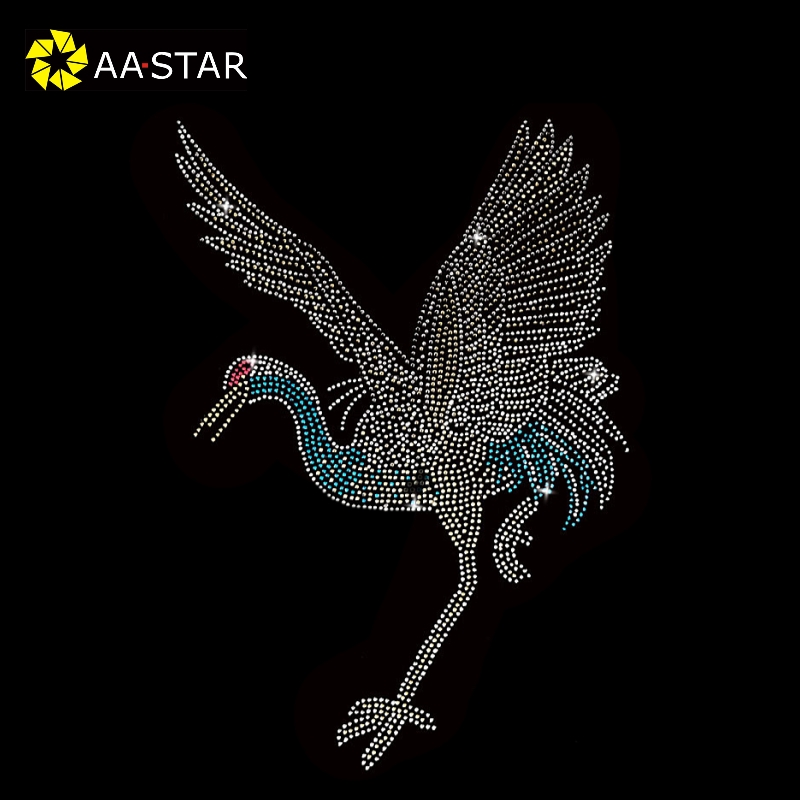 Bling Crane Heat Transfer Rhinestone Crystallized Iron Transfer Sheets