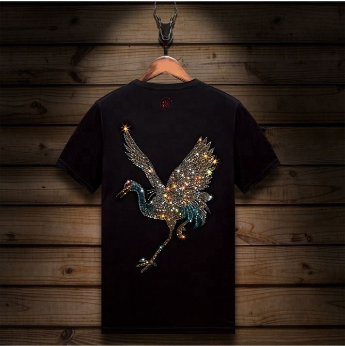 Bling Crane Heat Transfer Rhinestone Crystallized Iron Transfer Sheets