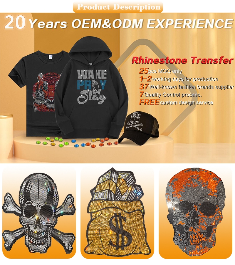 Bling Crane Heat Transfer Rhinestone Crystallized Iron Transfer Sheets