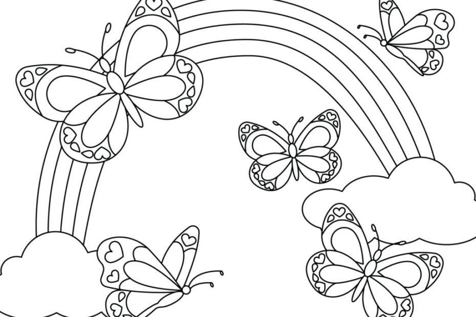 Butterfly Printable Coloring Sheet Coloring Pages Kids 44 OFF