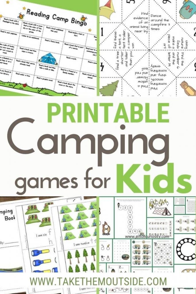 Camping Activity Sheets For Kids Printable