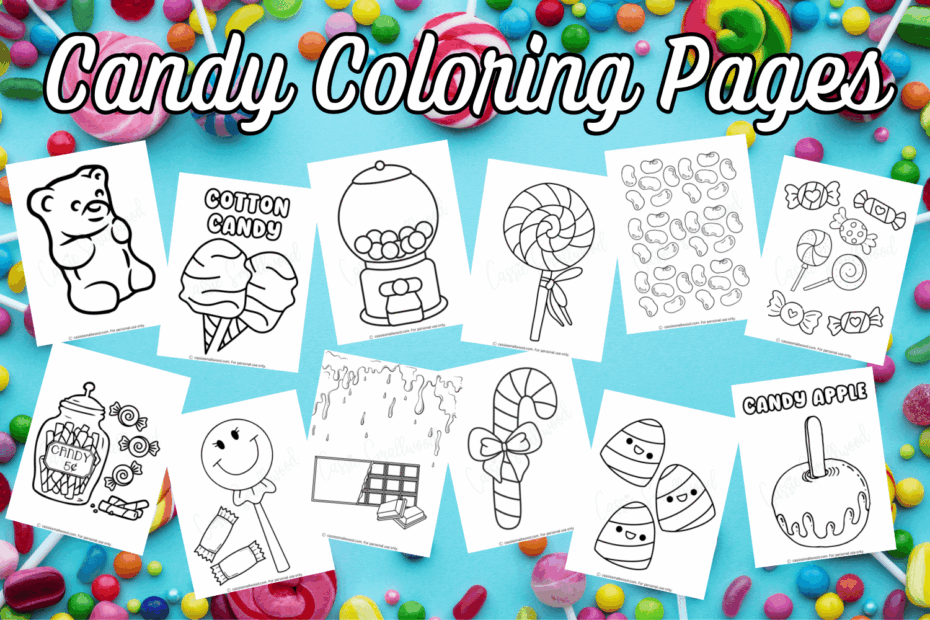 Candy Coloring Sheets Printables Candy Coloring Sheets Free Coloring