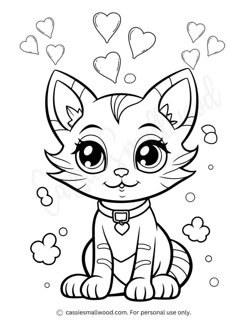 CAT COLORING PAGE Cassie Smallwood CAT COLORING PAGE Cassie Smallwood