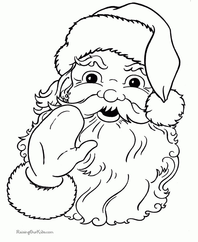 Christmas Coloring Sheets Of Santa Claus 