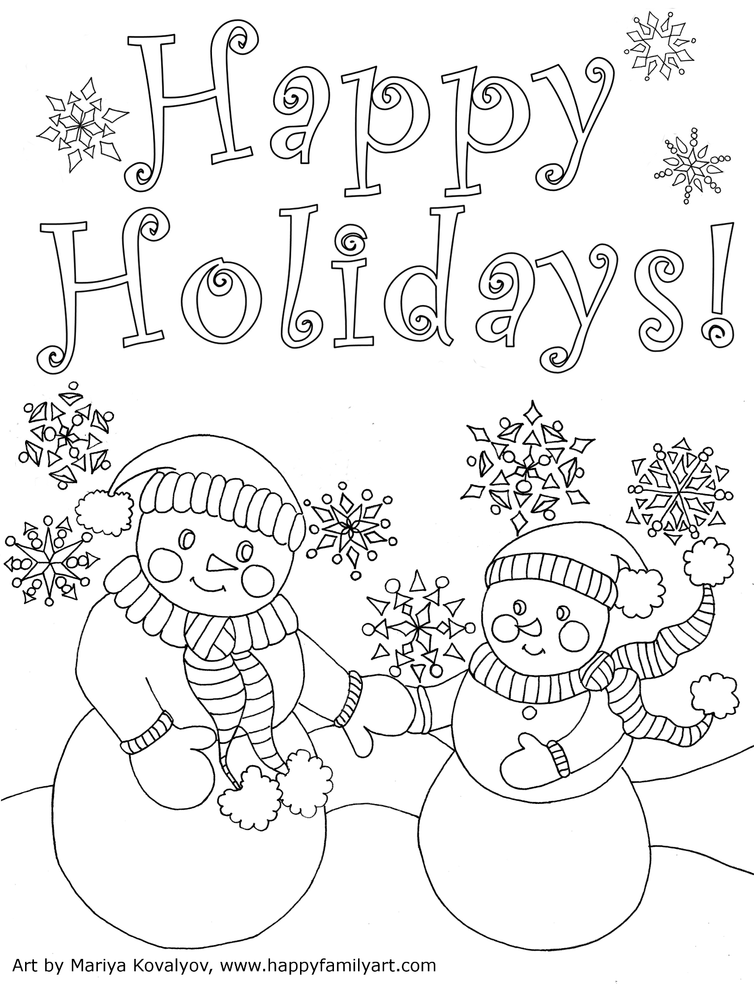 Christmas Free Printable Coloring Sheets